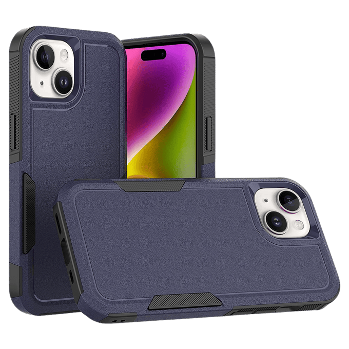 CaseBody Apple iPhone 15 Rugged Armor Back Cover Blauw