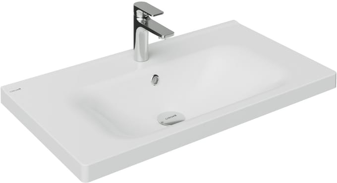 CREAVIT Eksen Wastafel – 80 cm – Wit