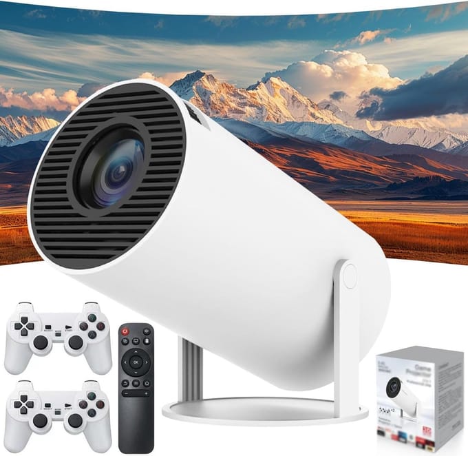 Draagbare Projector - Wand Projector - Thuisbioscoop Creëren - Automatische Keystone Correctie - 200 Inch Scherm - Zwart