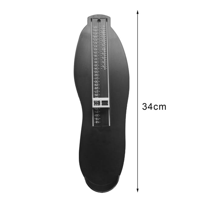 Outil de mesure de règle de jauge de taille de chaussures d'aide de dispositif de mesure de pied d'adultes durables noir
