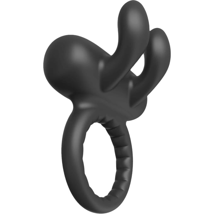 Dreamtoys Ramrod Rabbit Vibrating penisring - Zwart