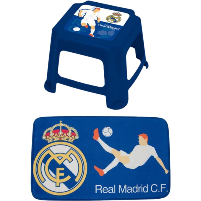 Real Madrid slaapkamerset; vloerkleed en krukje