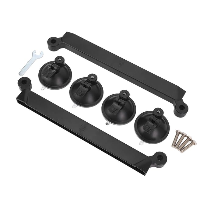 Satelliet Zonnedak Zuignapmontage Compacte Multifunctionele Satelliet Dakraammontage voor RV Boot black