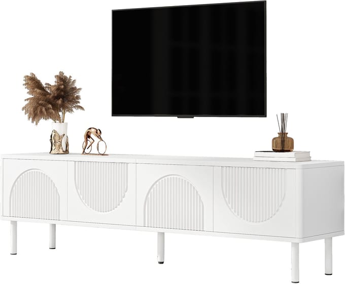 TV-meubel 110 cm - Mid-Century met Opbergruimte - Houtlook - Eiken