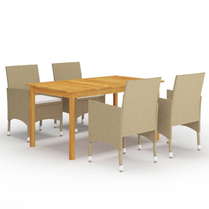 vidaXL - 5-delige - Tuinset - beige