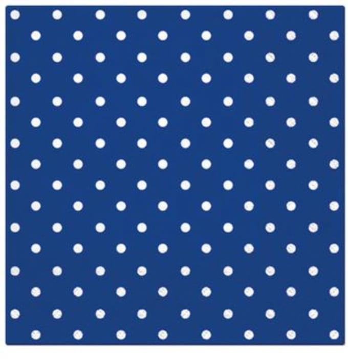 Dekoratief | Pakje 20 servetten 'Dots, blue' 33x33cm | A701606