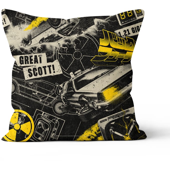 Back To The Future 1.21 Gigawatts Square Cushion - 40x40cm - Soft Touch