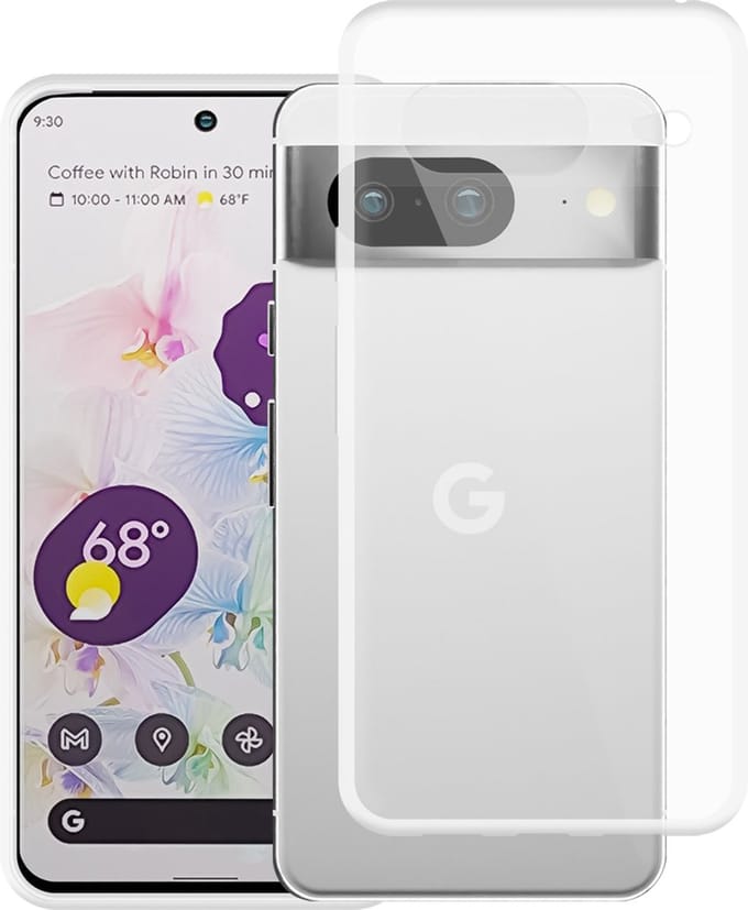 Just in Case hoesje geschikt voor Google Pixel 8 Hoesje Siliconen - Flexibele Case - Transparant