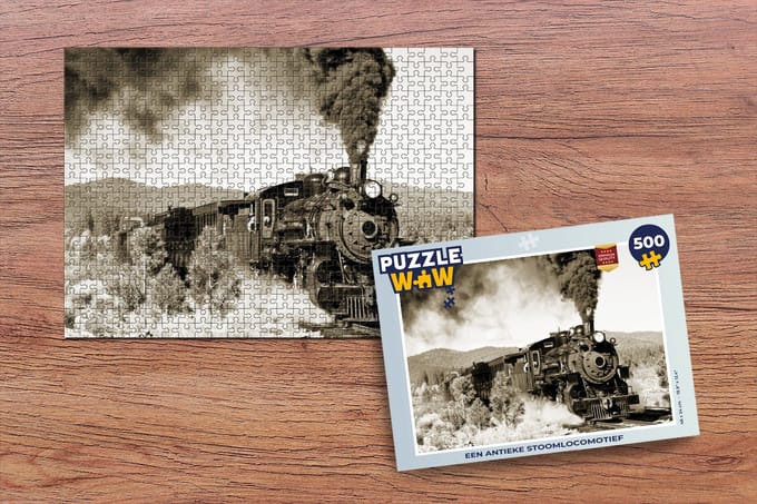 Puzzel Een antieke stoomlocomotief - Legpuzzel - Puzzel 500 stukjes