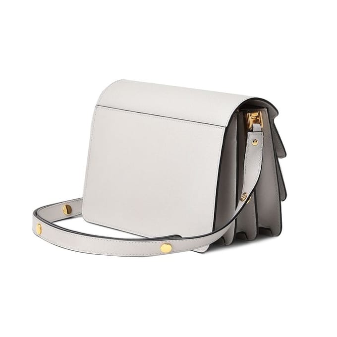 Marni Medium Trunk Schoudertas Grijs Dames Schoudertassen SBMPN09NO1-LV520-ZN09N Basic Set (Bag+Dust Bag) white