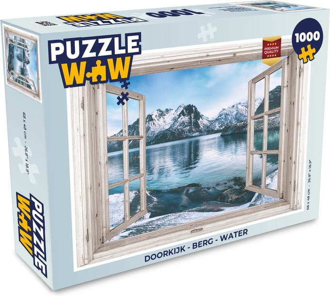 Puzzel Doorkijk - Berg - Water - Legpuzzel - Puzzel 1000 stukjes volwassenen