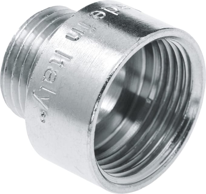 Bonfix Messing neusstuk verchroomd 1/2inch x 1/4inch RpR