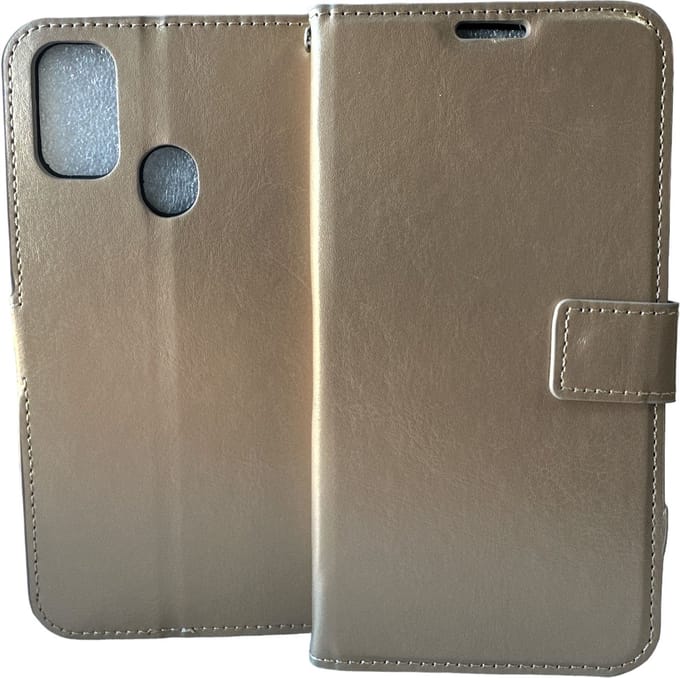 Portemonnee Bookcase Hoesje Geschikt voor: Nokia G11 Plus / G11+ - Goud