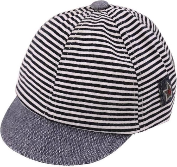 Baby petje | verstelbaar | blauw/wit
