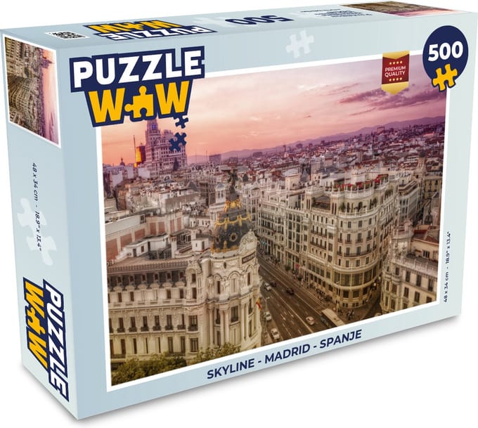 Puzzel Skyline - Madrid - Spanje - Legpuzzel - Puzzel 500 stukjes