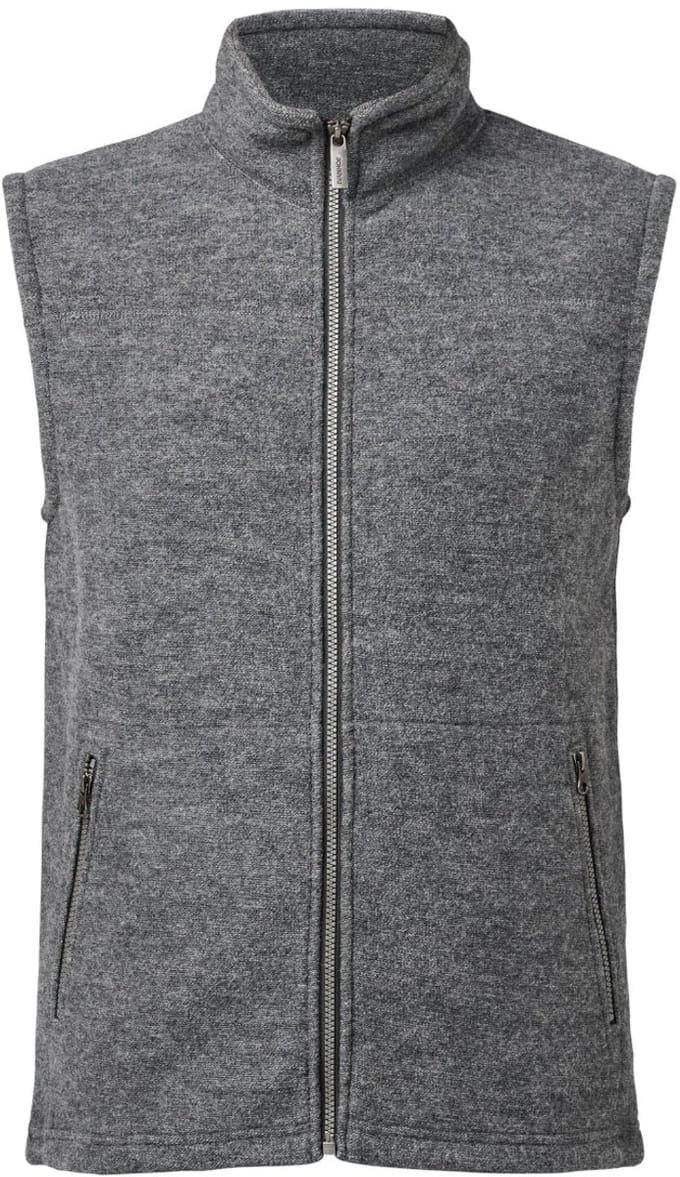 Ivanhoe mouwloos vest Dante Full Zip Grey voor heren van wol - Grijs