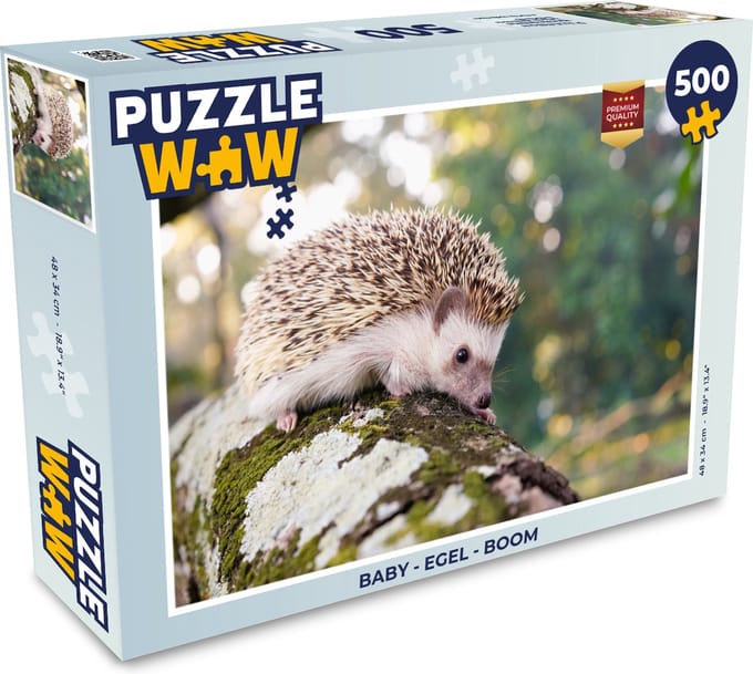 Puzzel Baby - Egel - Boom - Legpuzzel - Puzzel 500 stukjes