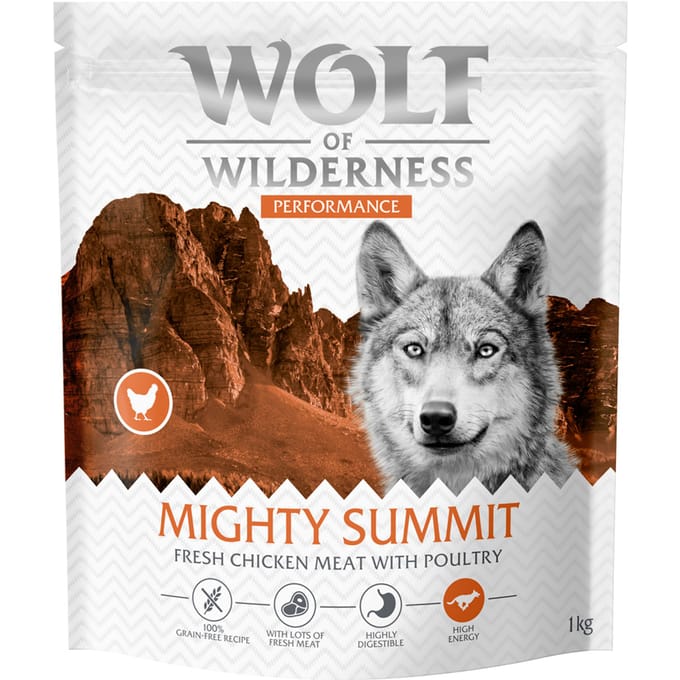 Wolf of Wilderness "Explore The Mighty Summit" Performance - graanvrij - 1 kg: Nieuw Recept