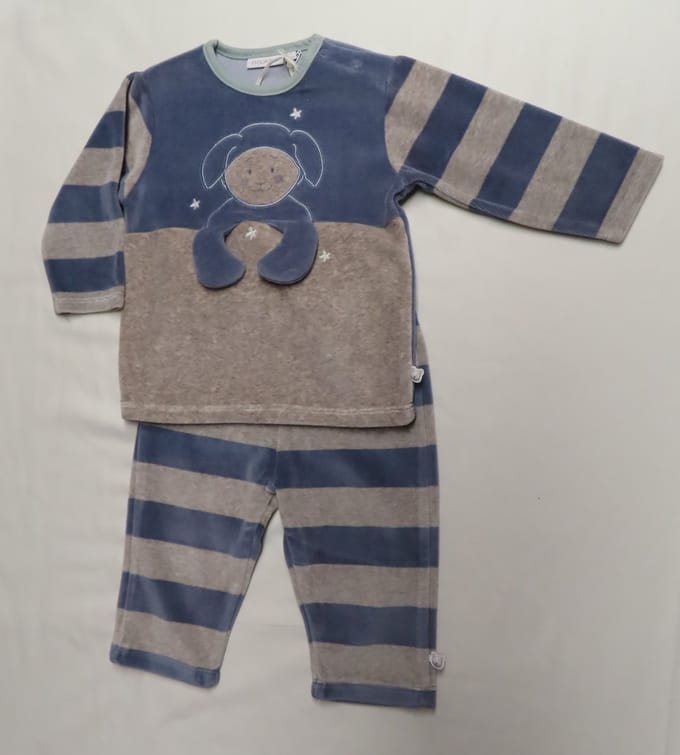 Noukie's - Pyjama - Velour - Schaap - 9maand 74