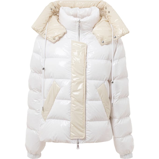 Down jacket met uitneembare capuchon Add