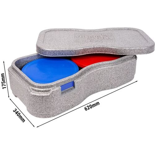 (2 stuks) THERMO FUTURE BOX Thermobox PLATTER +4 - Grijs