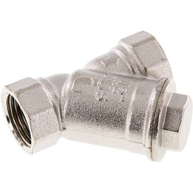 G 1/2'' Vernikkeld Messing Y-filter 0.5 mm Maaswijdte 20 Bar NBR - SLBN-012