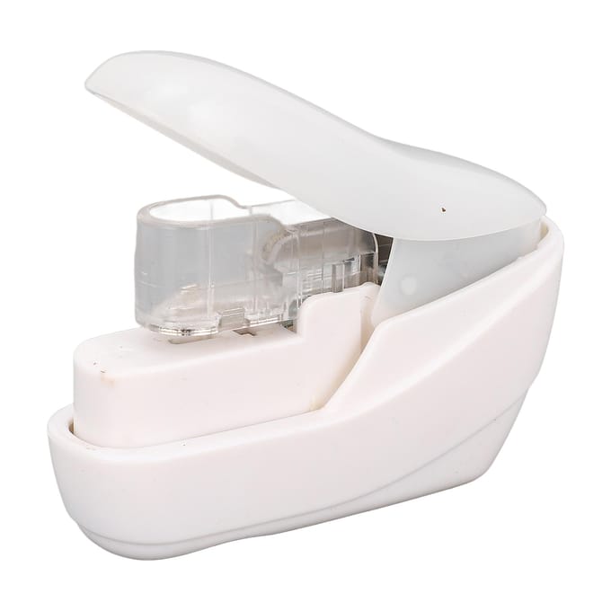 Nietloze Nietmachine 4 Blad Capaciteit Compact Draagbaar Geen Nietjes Nietmachine voor Kantoor School Thuis white