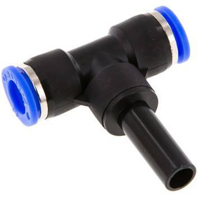 10Mm X 10Mm T-Stuk Insteek Fitting Met Plug-In PBT NBR [2 Stukken]