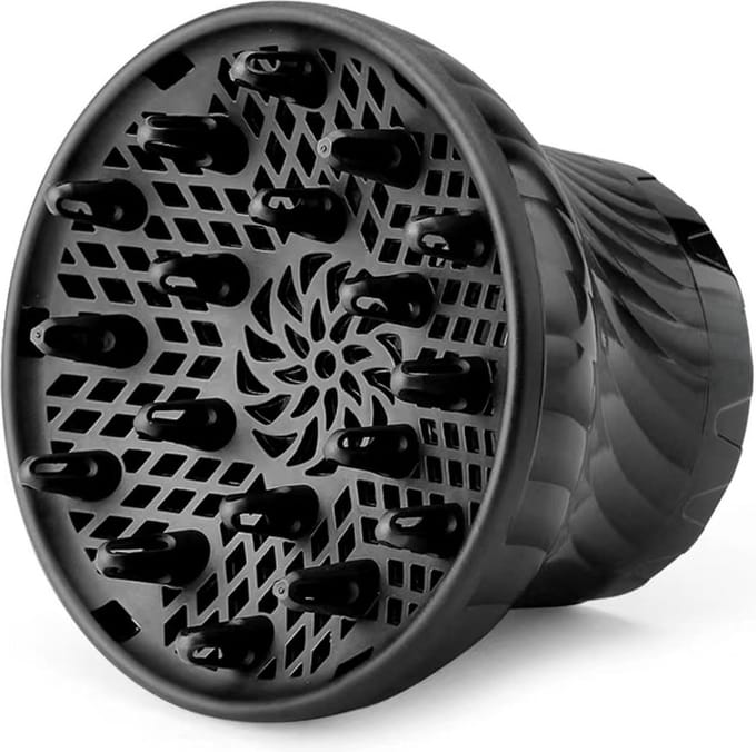 Veltro® Diffuser Opzetstuk - Krulborstel voor Fohn Universeel - Multistyler - Zwart