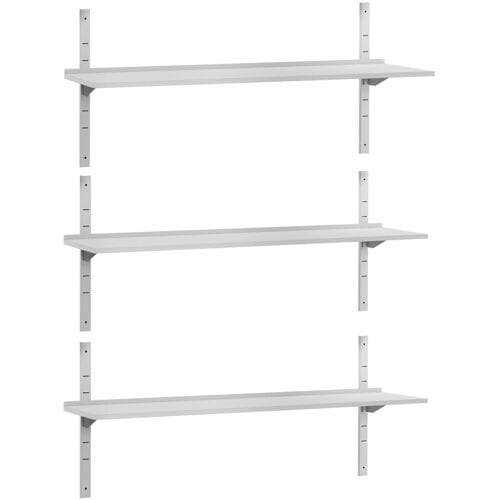 GGM Gastro 3-laags RVS wandschap ECO - 1800x400mm zilver