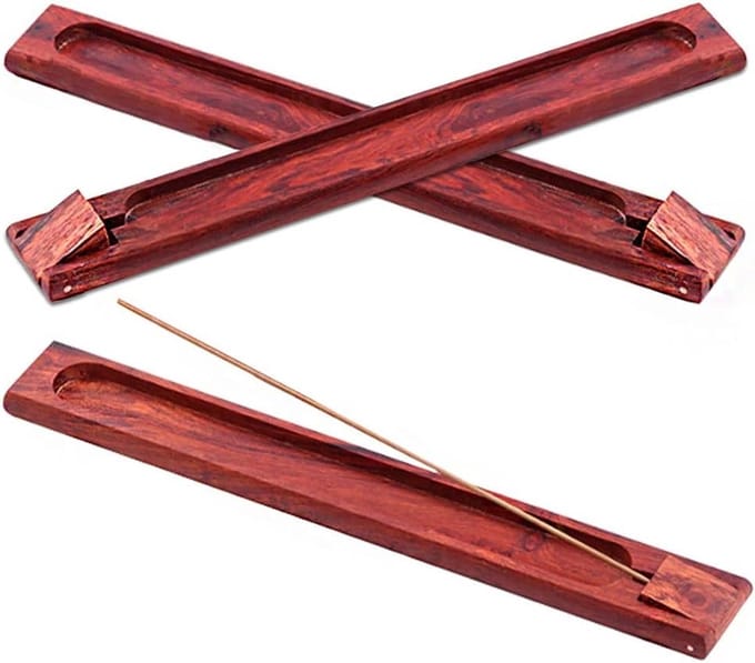 Houten Wierookstokjeshouder Set van 3, Verstelbare Bamboe Wierookbrander voor Meditatie en Feestjes