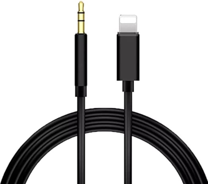 Jack (3.5mm) naar Lightning kabel - 1 meter - Aux-audio kabel - Zwart