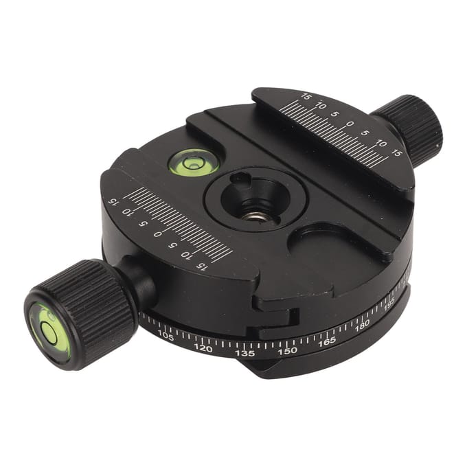 Snelsluitplaat Mount 360 Graden Panorama QR Platen Mount Adapter met Waterpas voor black