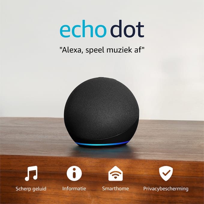amazon echo Dot (5. Generation) Slimme luidspreker Zwart