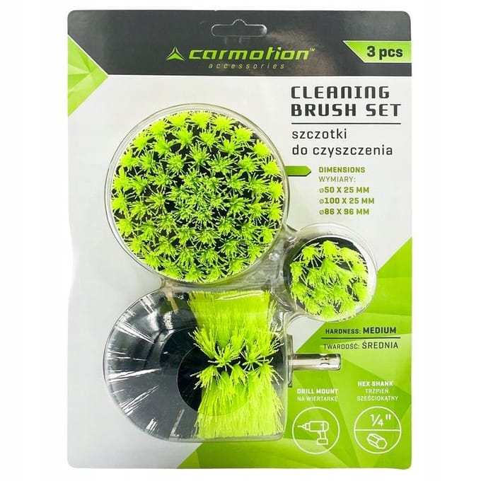 Reinigingsborstels voor Boormachine - Set van 3 Stuks