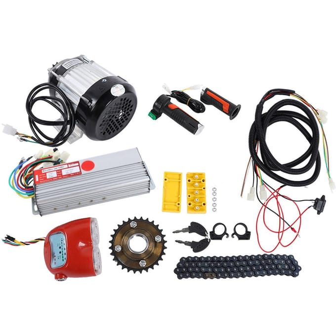 Kit de moteur sans balais 48V 800W DC, pour vélo électrique, Tricycle, Scooter, Kit de Conversion de moteur à monter soi-même black