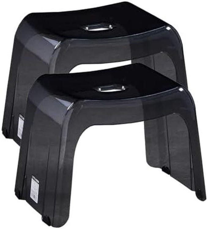 Douchekruk Set - Badzitje Krukje - Veilig Douchen - Waterdicht Antislip - Set van 2 - Transparant