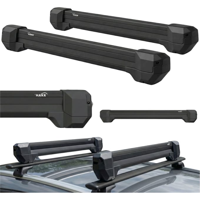 HAKR skirek 6 paar ski-houder 4 planken Aluminium Zwart