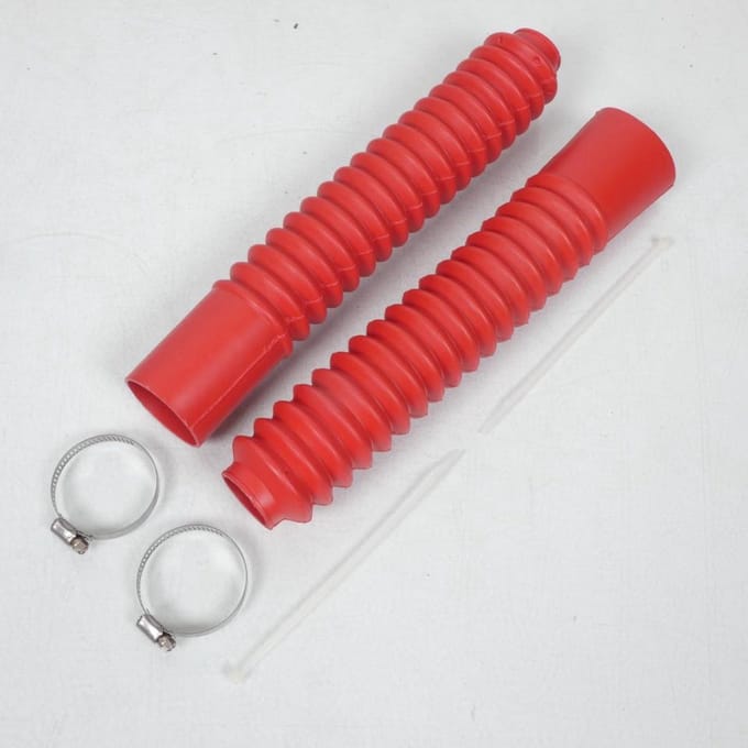 Paar vorkbalgen Ø32mm 340mm Rood 3AS Racing voor motor Nieuw