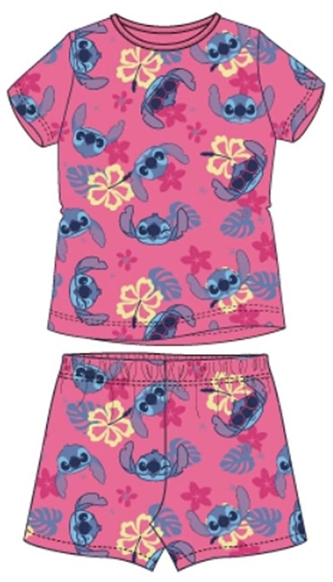 Disney Lilo en Stitch Pyjamaset Roze Maat 98