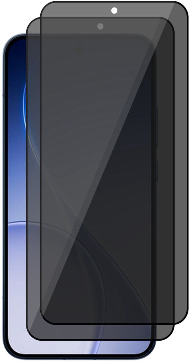 Privacy Screenprotector geschikt voor Oppo Reno 15 5G - 2x Volledig Dekkend Glas Screen Protector