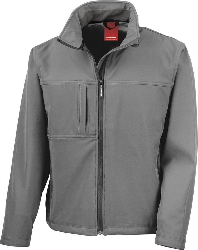 Heren Classic Softshell Outdoorjas Result maat M Workguard Grijs