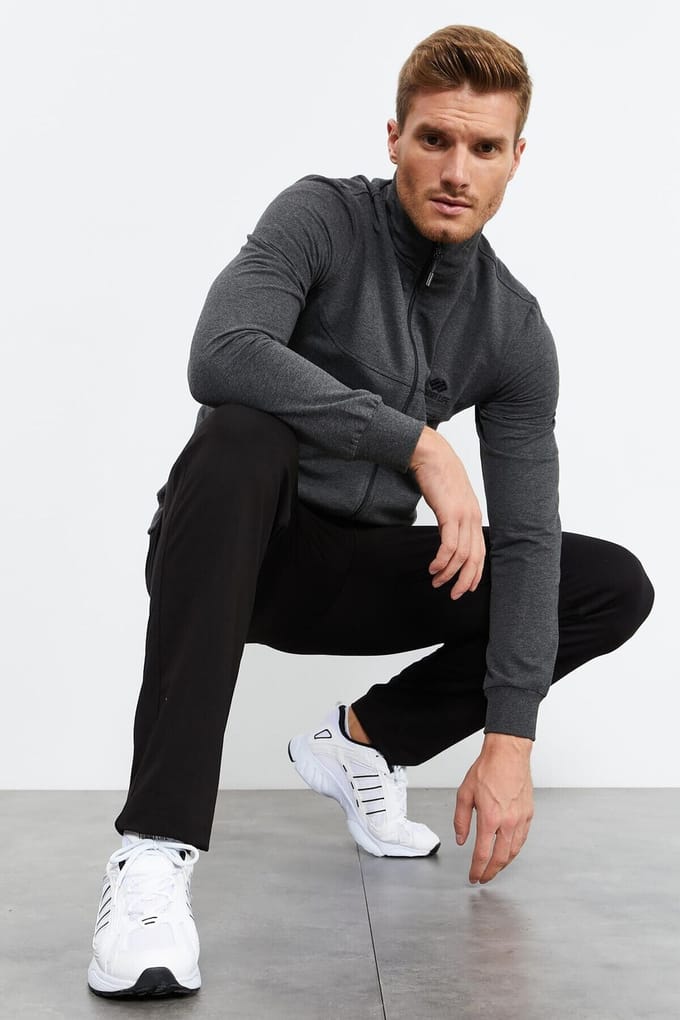 Heren Sweater met Rits en Broek Set