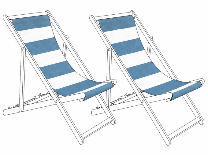 ANZIO/AVELLINO - Set van 2 hoezen - Gestreept/Turquoise - Polyester