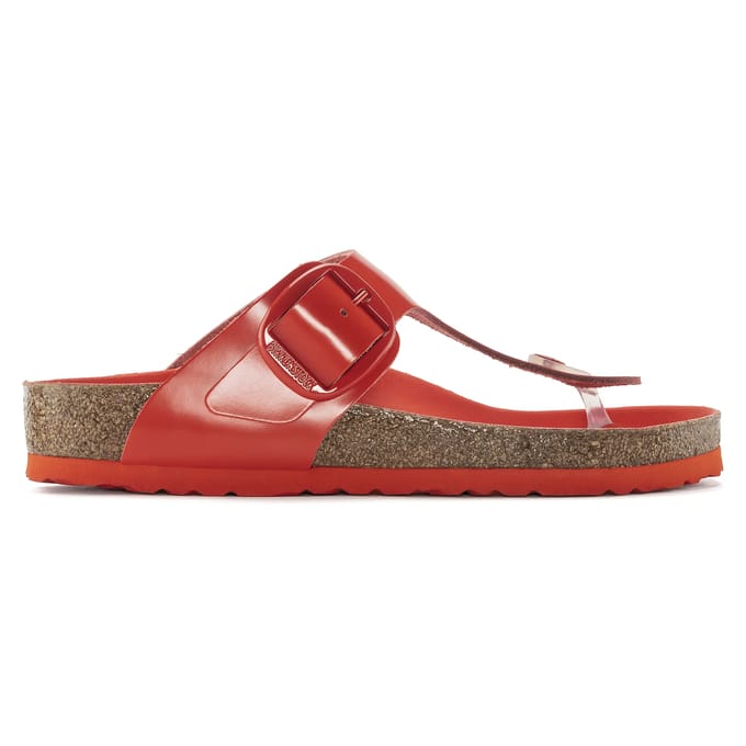 Vrouwenslippers Birkenstock Gizeh Big Buckle Natural Leather Patent