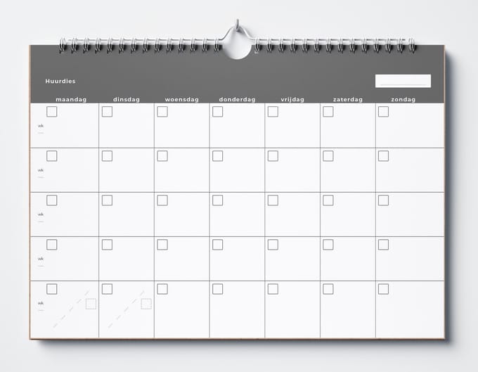 Huurdies Planner - 18 maanden - Tijdloos - A4+