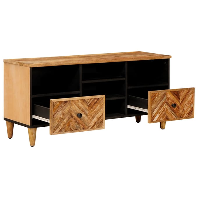 vidaXL - Opbergkasten - Bruin - 100 - x - 33,5 - x - 46 - cm - Massief - Mango - Hout