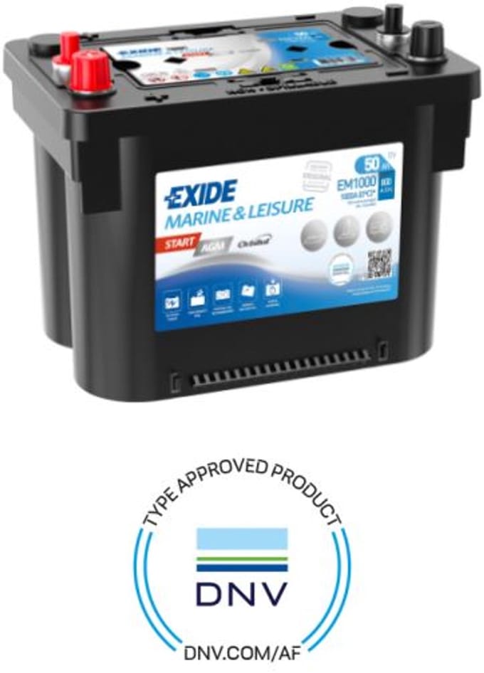 Exide EM1000 Starter Battery 50 Ah
