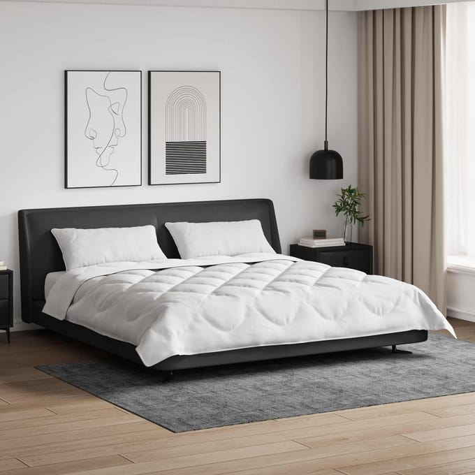 vidaXL - Dekbed - met - kussen - 3 - st - Wit - Microvezel