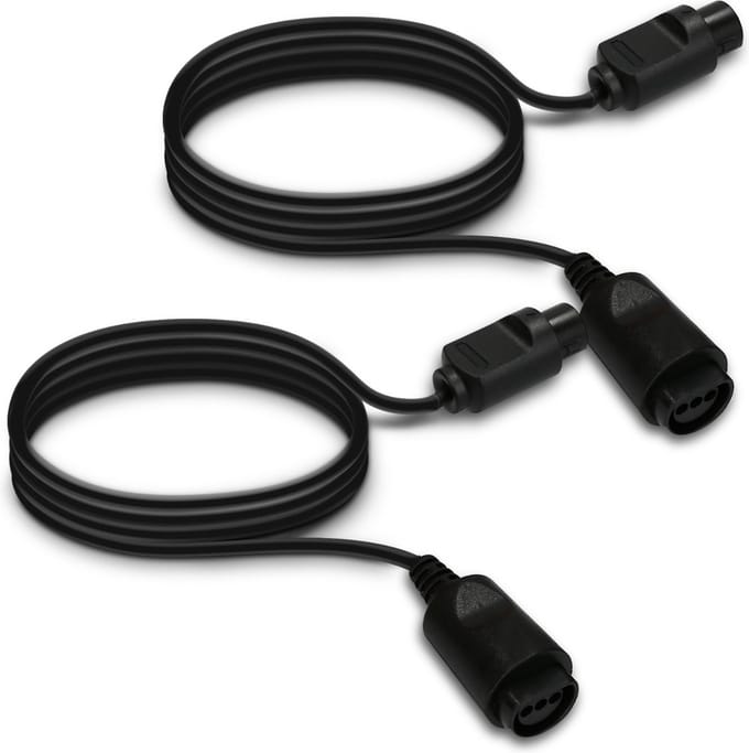 kwmobile 2x controller verlengkabel geschikt voor Nintendo 64 Controller - 180 - Voor 2 spelers - In zwart